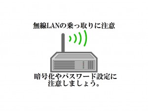 無線LANのただのり防止に暗号化やパスワード設定を